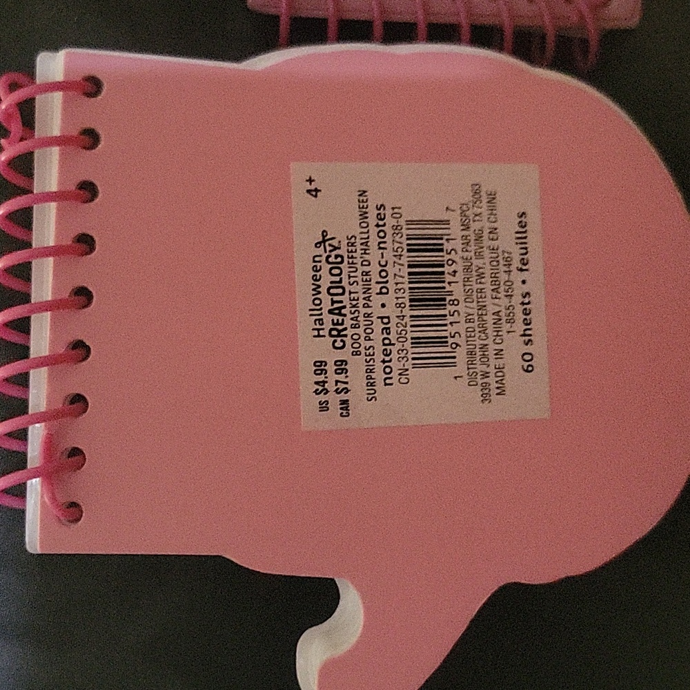 Pink Pumpkin Patterned Notebooks. - Picture 3 of 5